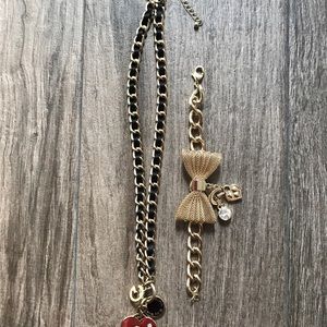 G by guess necklace and bracelet